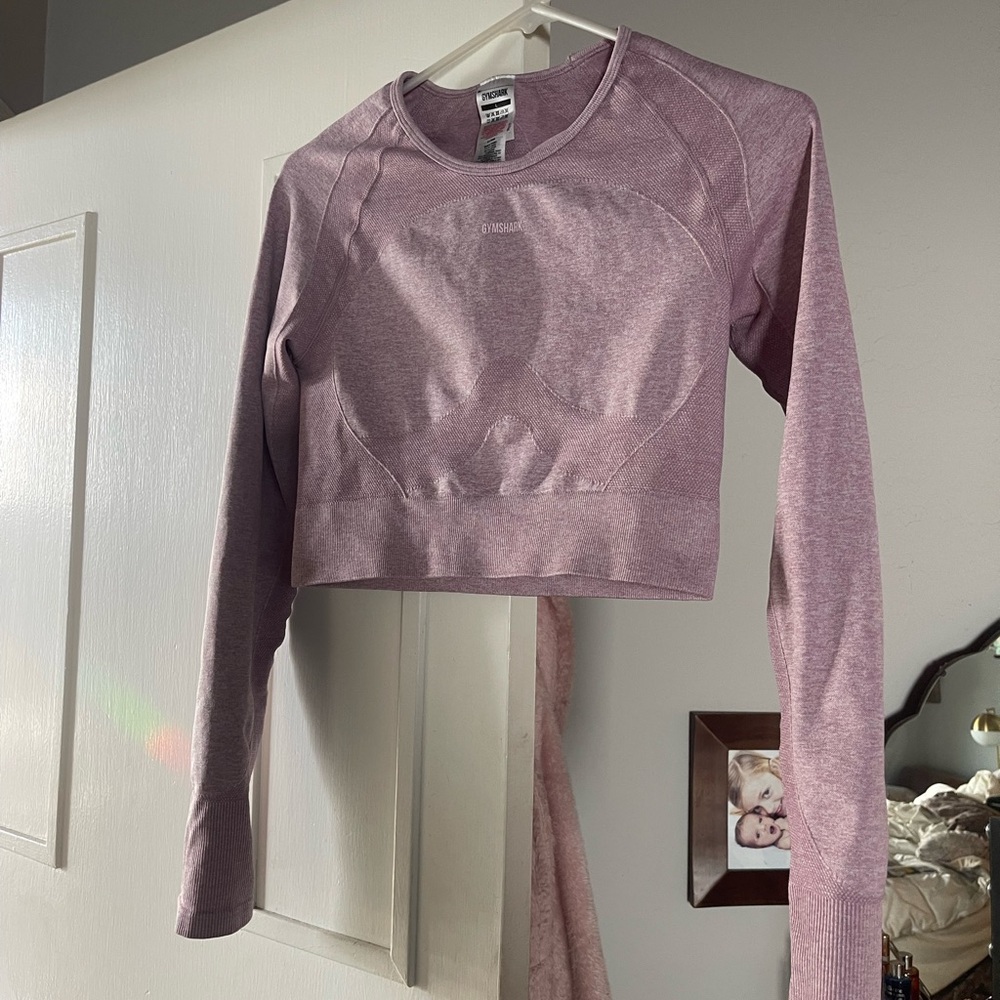 Gymshark Purple Long Sleeve Crop Top